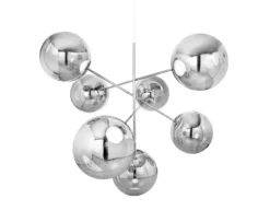 Globe lysekrone large, sølv