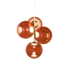 Globe lysekrone mini, kobber