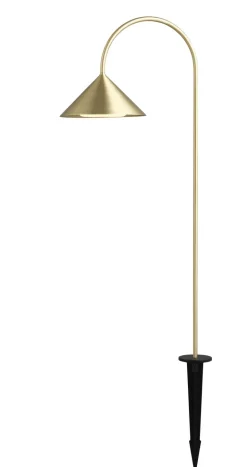 Grasp havelampe / batterilampe m/spyd, messing