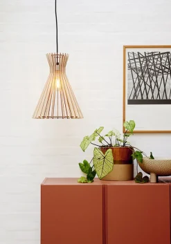 Groa 34 pendel E27, træ