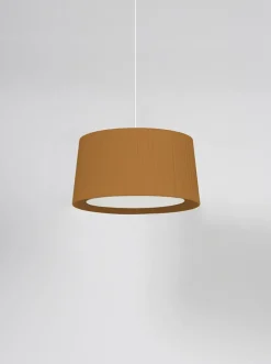 GT6 pendel Ø45, sennepsgul m/hvidt ophæng