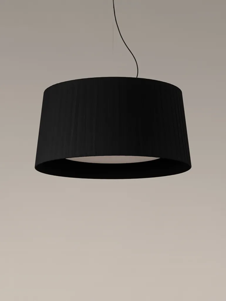 GT7 pendel Ø90, sort m/nikkel baldakin