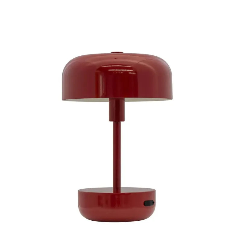 Haipot portable bordlampe/batterilampe, mørkerød