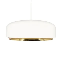 Hazel medium pendel, hvid/messing