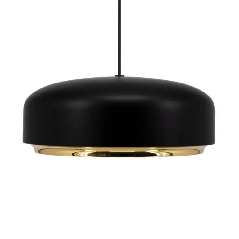 Hazel medium pendel, sort/messing