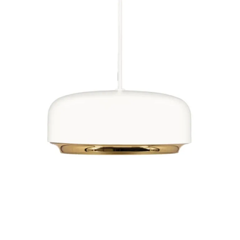 Hazel mini pendel, hvid/messing