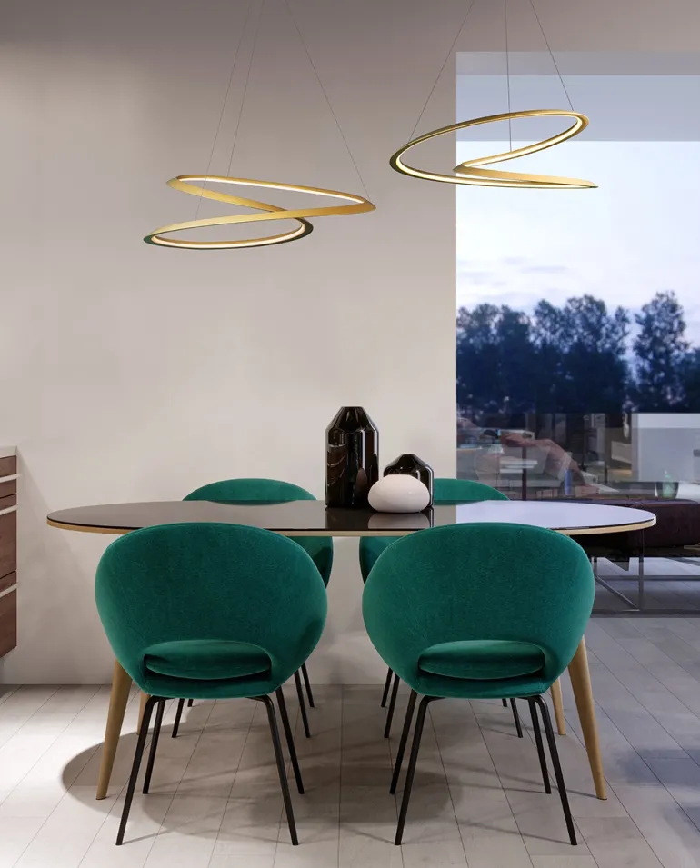 Kepler Petite down pendel, guldfarvet