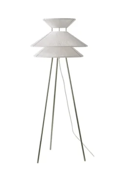 Kiku gulvlampe, hvid/stål