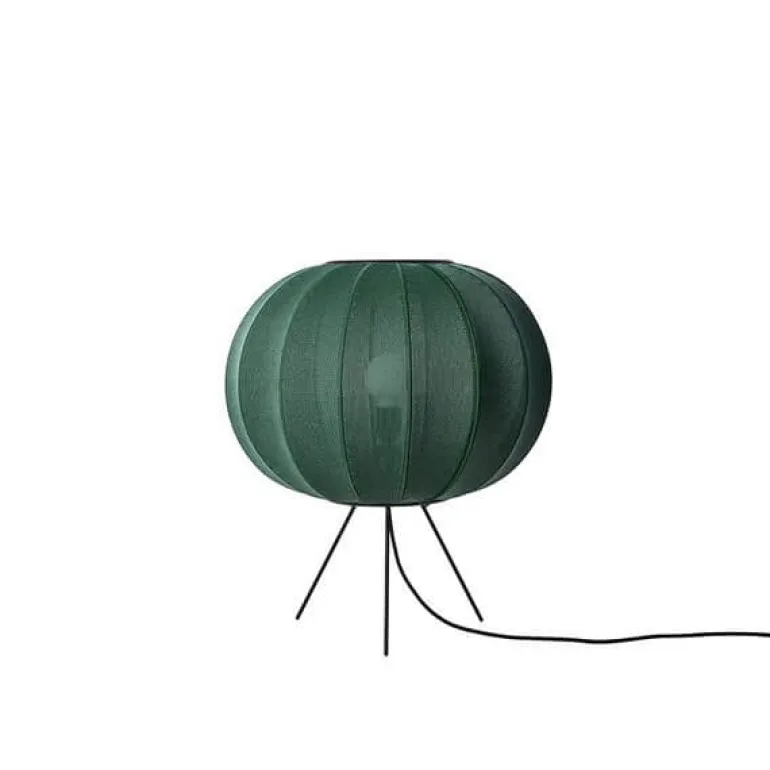 Knit-Wit Ø45 gulvlampe lav, tweed grøn
