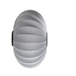 Knit-Wit Ø76 oval væglampe / loftlampe, sølv