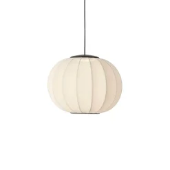 Knit-Wit Ø45 rund pendel LED, pearl hvid