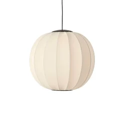 Knit-Wit Ø60 rund pendel LED, pearl hvid