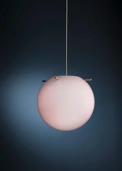 Koi pendel Ø32, rosa/messing