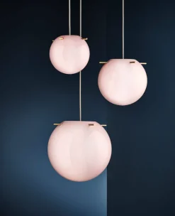 Koi pendel Ø19, rosa/messing