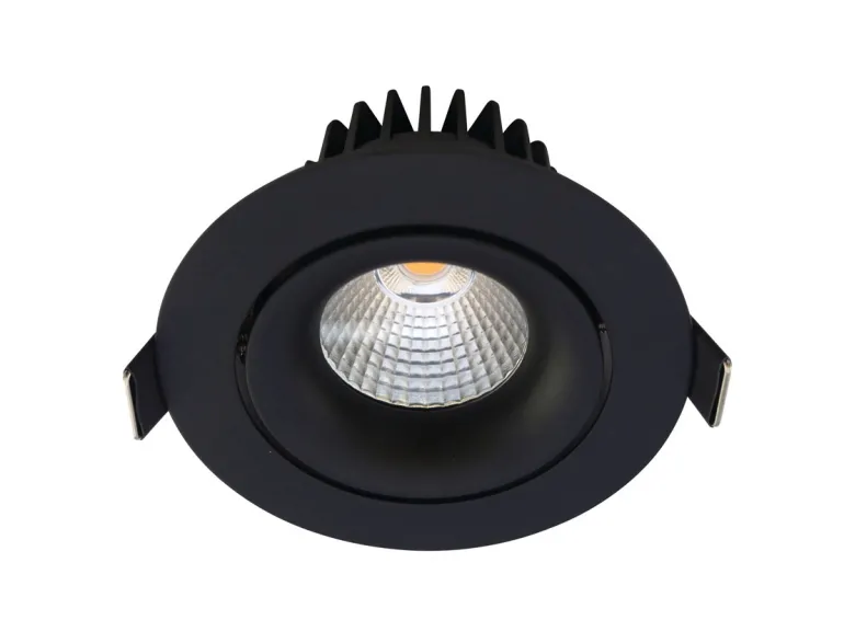 LED Downlight Tilt 10,9W, indbygning, sort