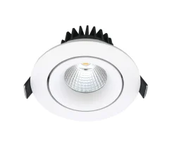 LED Downlight Tilt 12,7W, indbygning, dim-to-warm, mat hvid