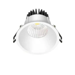 LED Downlight 10,9W, indbygning, mat hvid