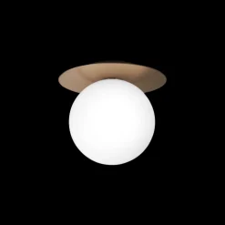 Liila 1 large væglampe / loftlampe, mørk bronze/opal