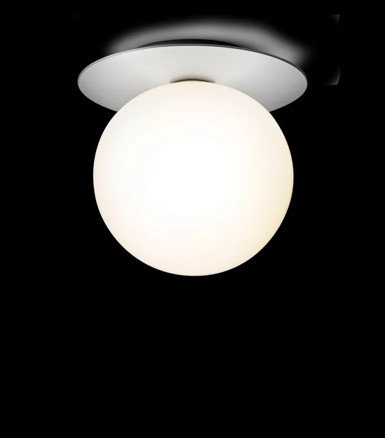 Liila 1 large væglampe / loftlampe IP44, light silver/opal