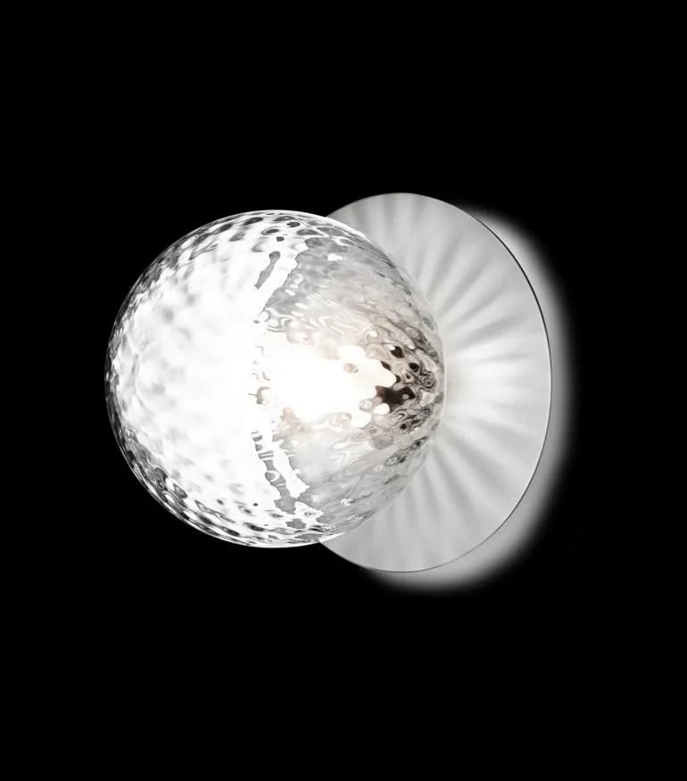 Liila 1 medium væglampe / loftlampe IP44, light silver/klar