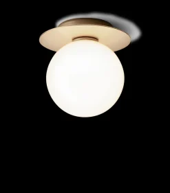 Liila 1 medium væglampe / loftlampe IP44, nordic guld/opal