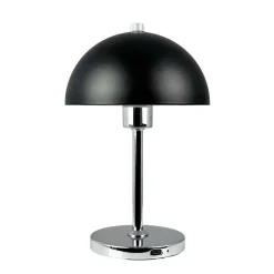 Malmø batterilampe / bordlampe, sort/krom