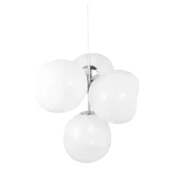 Melt lille lysekrone, opal/sølv