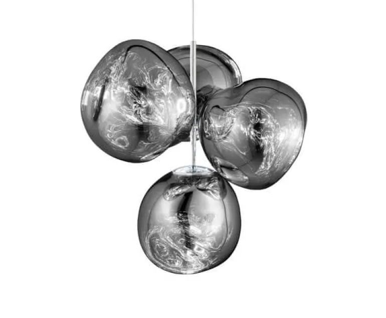 Melt lille lysekrone, sølv