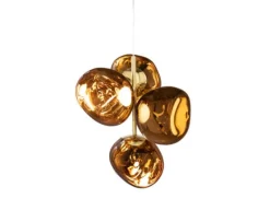 Melt mini lysekrone, guld