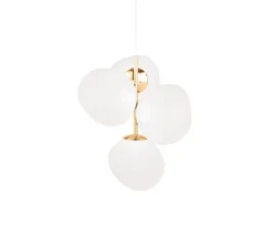 Melt mini lysekrone, opal/guld