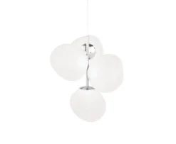 Melt mini lysekrone, opal/sølv