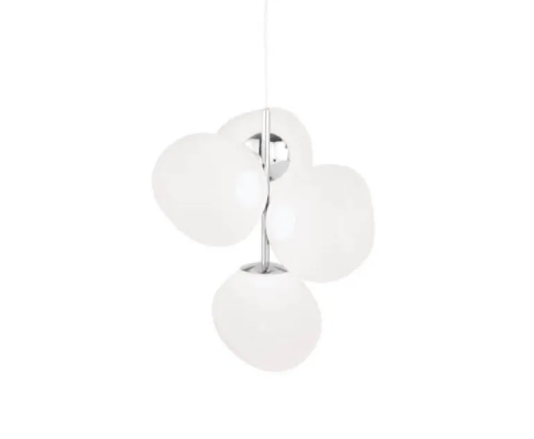 Melt mini lysekrone, opal/sølv