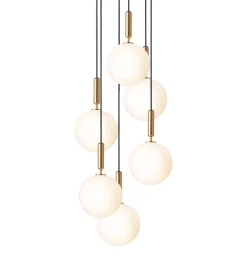 Miira 6 Large pendel, messing/opal