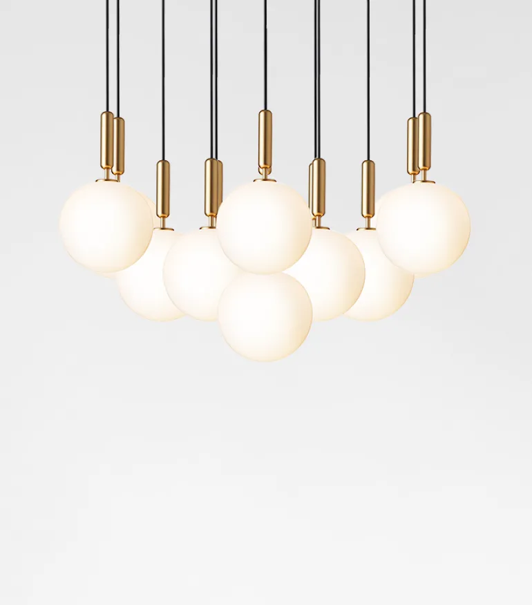 Miira 13 Large pendel, opal/messing