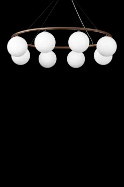 Miira 8 Oval lysekrone, mørk bronze/opal