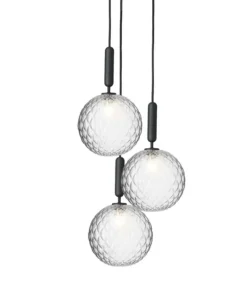 Miira 3 pendel, grå/klar