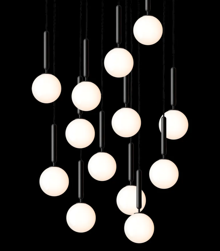 Miira 13 pendel, grå/opal