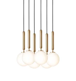 Miira 6 pendel, opal/messing