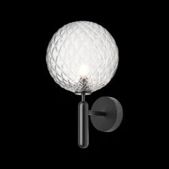 Miira Outdoor væglampe, sort/klar