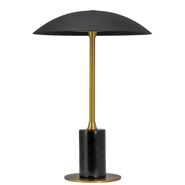 Moon batterilampe / bordlampe, sort/messing