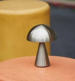 Mush Portable bordlampe / batterilampe, nikkel