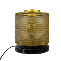 Nantes bordlampe, messing/sort