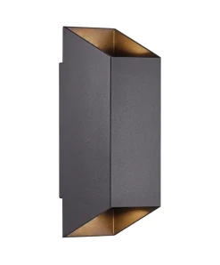 Nico Square 22 udendørs væglampe, sort