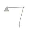 NJP bordlampe m/Ø10 pind, lys alu grå