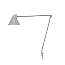 NJP bordlampe m/Ø10 pind, lys alu grå