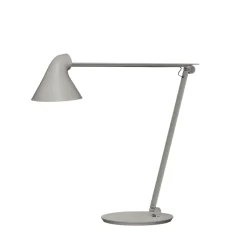 NJP bordlampe m/bordfod, lys alu grå