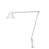 NJP bordlampe m/bordklemme, hvid