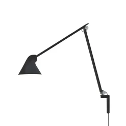 NJP væglampe m/lang arm, sort