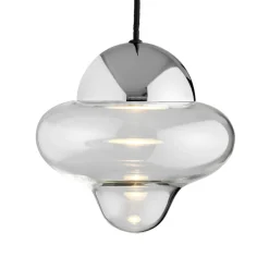 Nutty pendel, klar/krom