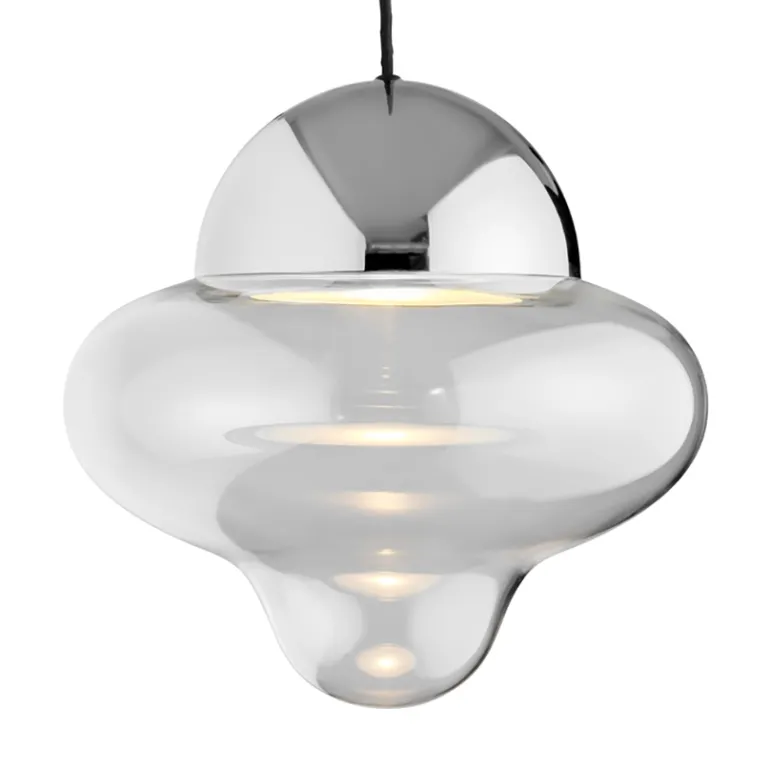 Nutty XL pendel, klar/krom